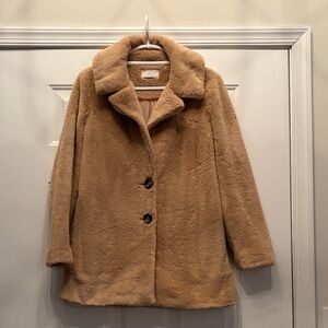 Z Supply Tan Faux Fur Coat